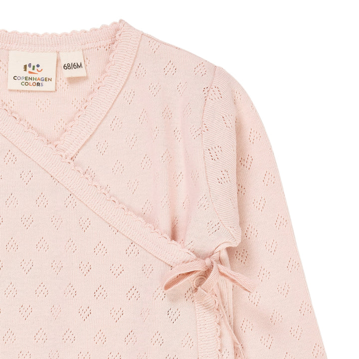 POINTELLE HEART CROSSOVER BODY LS - DUSTY ROSE