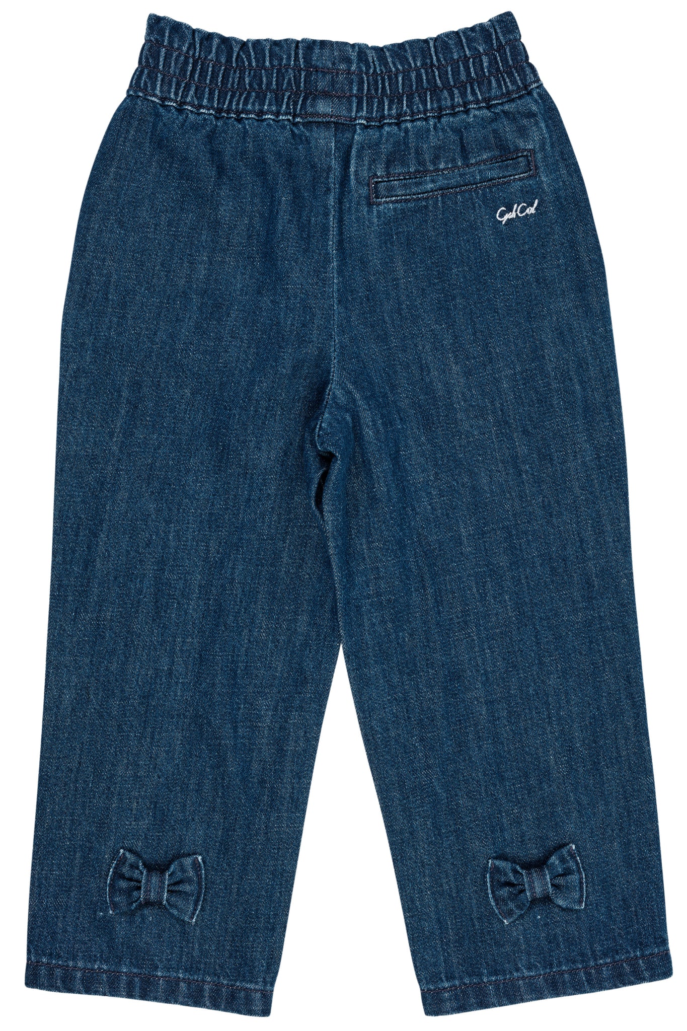 ORGANIC CHINOS W. BOW - DARK INDIGO BLUE WASHED