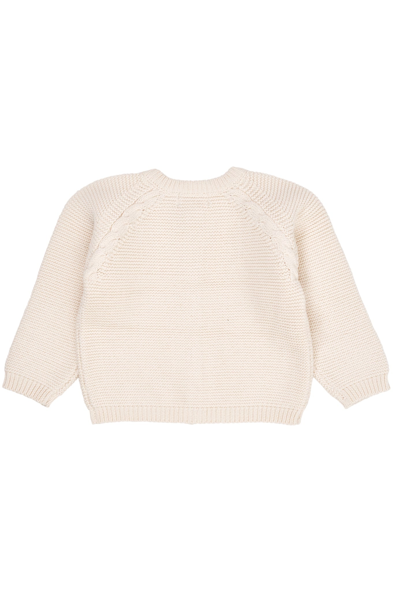 CLASSIC BABY COTTON CABLE CARDIGAN - CREAM