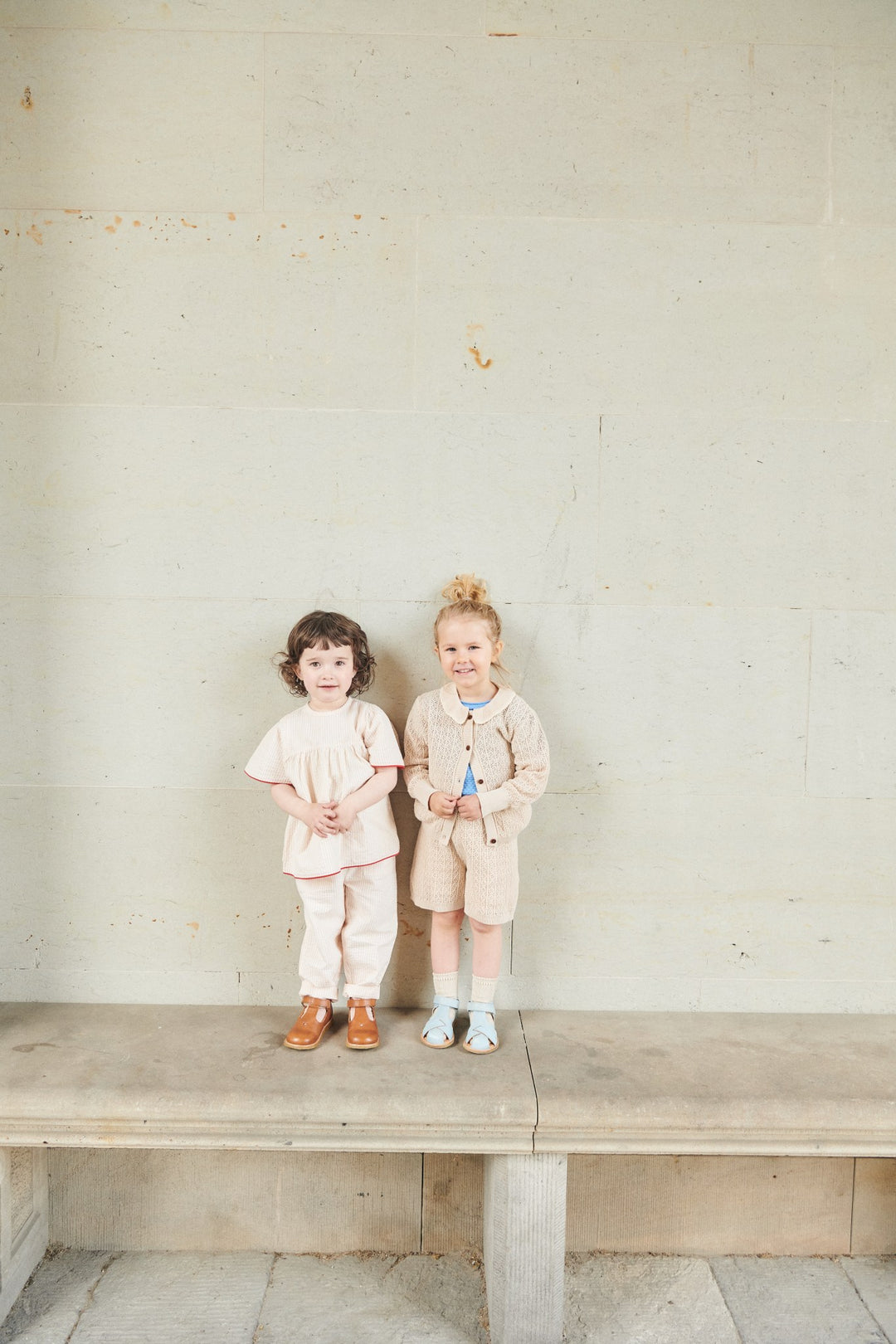 SEERSUCKER BLOUSE W. CONTRAST EDGE - DUSTY ROSE W CREAM STRIPE