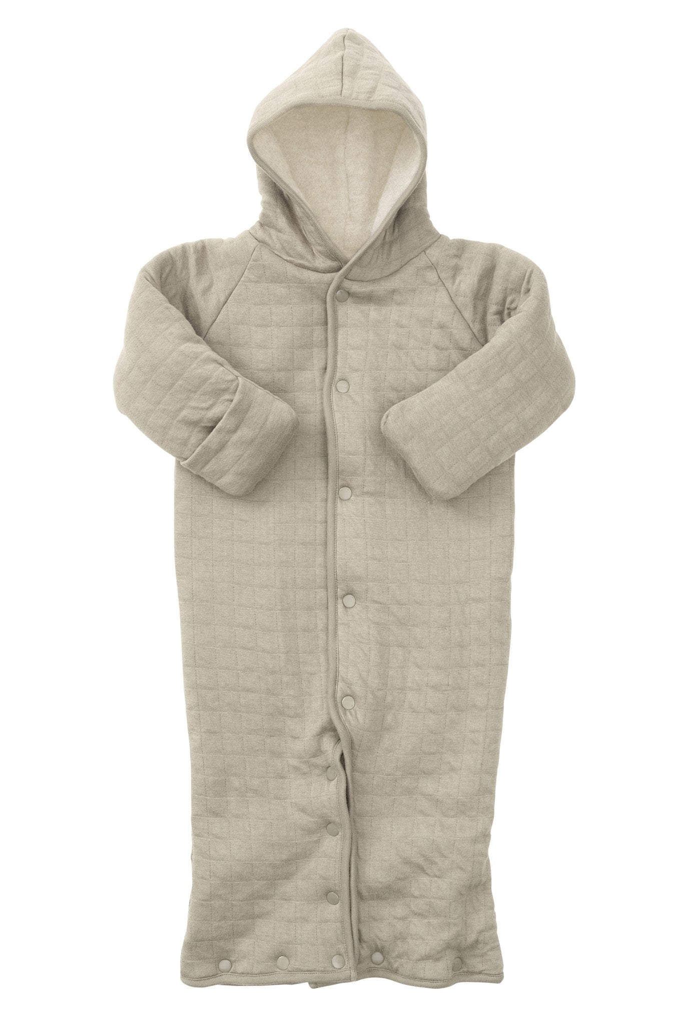 QUILTED REVERSIBLE JUMPSUIT AND SLEEPING BAG - NOUGAT
