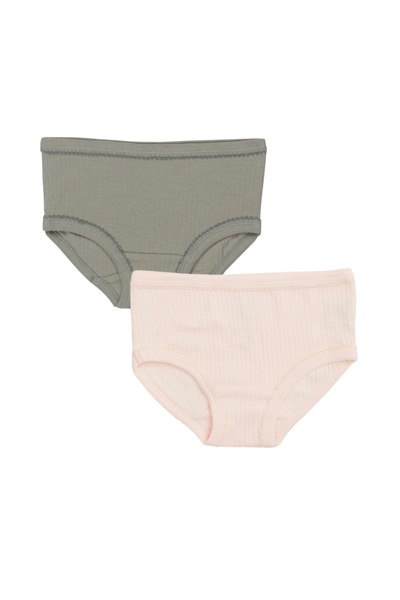 RIB JERSEY 2PACK UNDERPANTS - GREY/ SOFT PINK COMB. CORE
