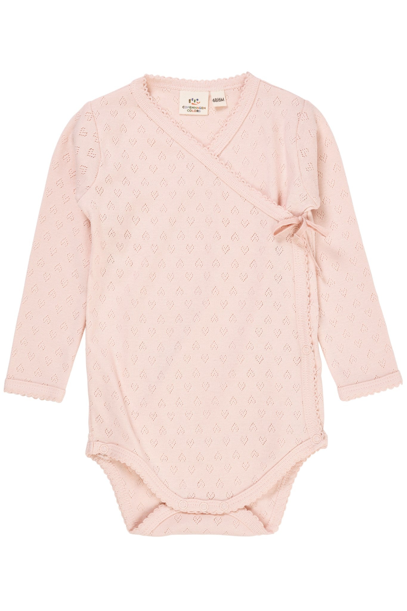 POINTELLE HEART CROSSOVER BODY LS - DUSTY ROSE