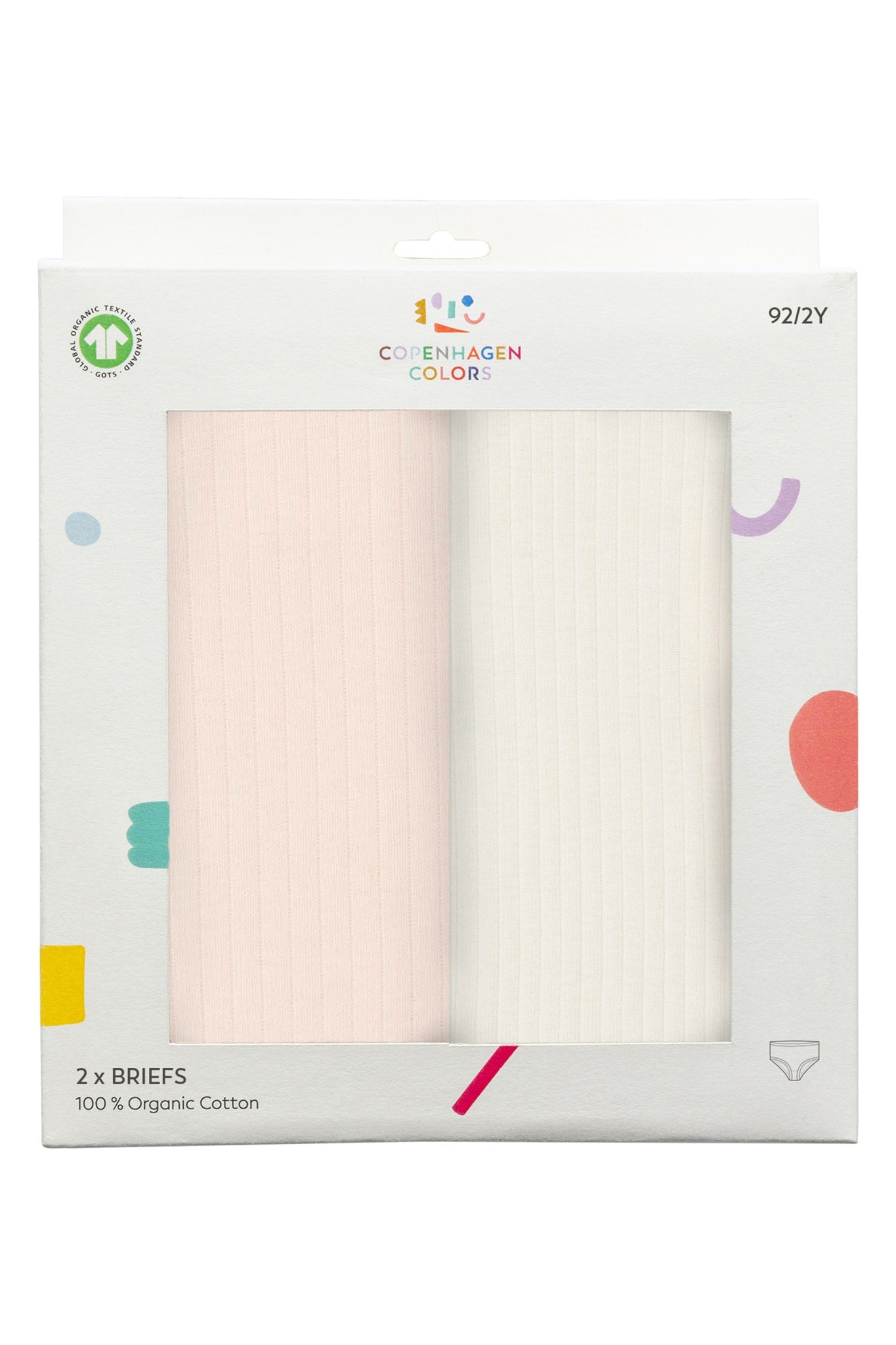RIB JERSEY 2PACK UNDERPANTS - SOFT PINK/ CREAM COMB. CORE