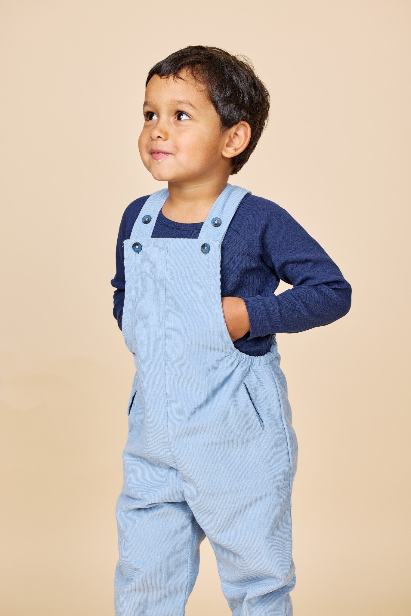 CORDUROY JUNIOR OVERALL - DUSTY BLUE