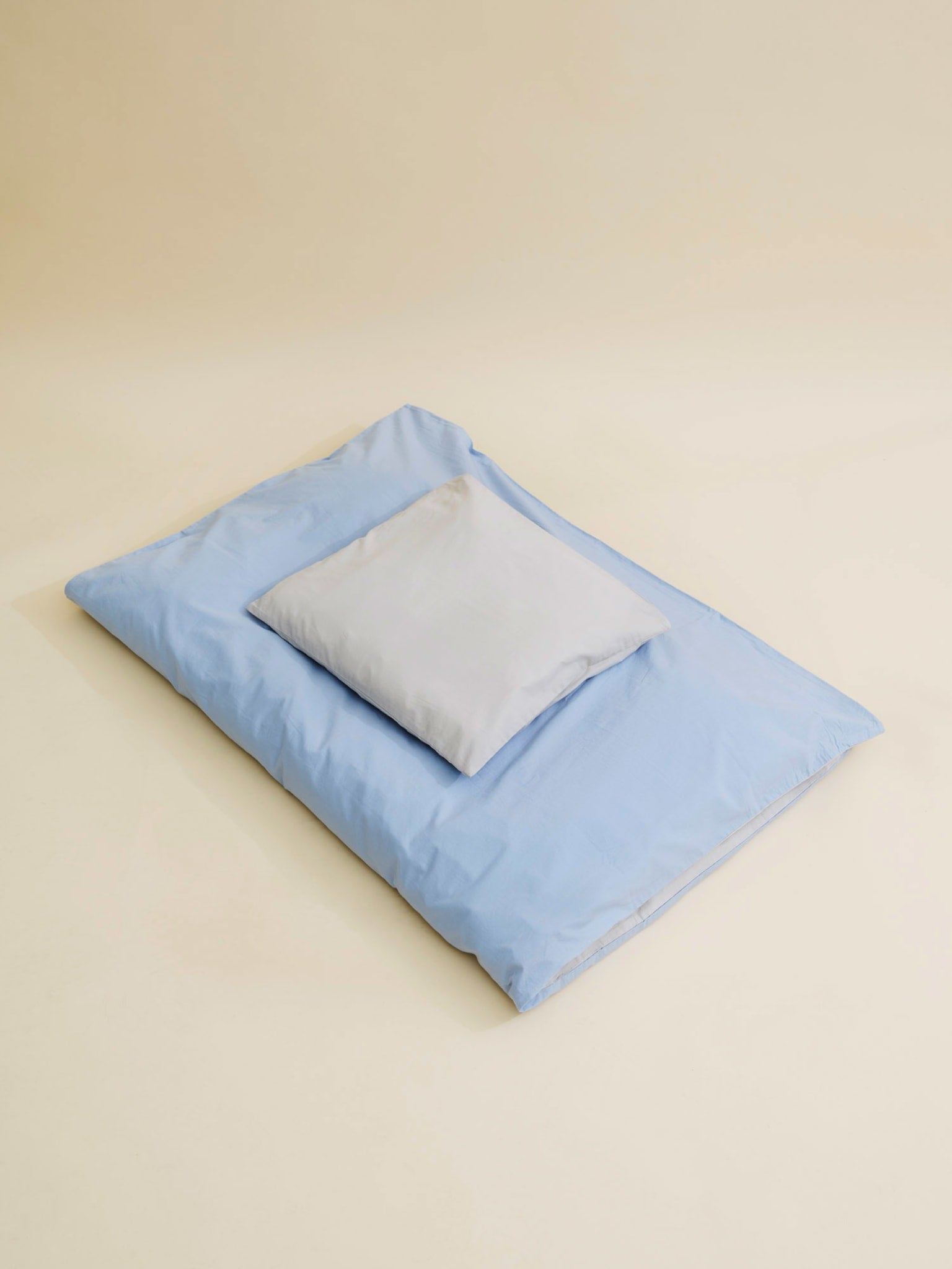 FUTURE BABY BED LINEN 70*100/40*45 (DK) - LT. GREY/ DUSTY BLUE